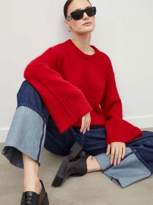 Sweter wełniany By Malene Birger czerwony
