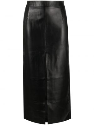 Kožená sukně Mainless černé
