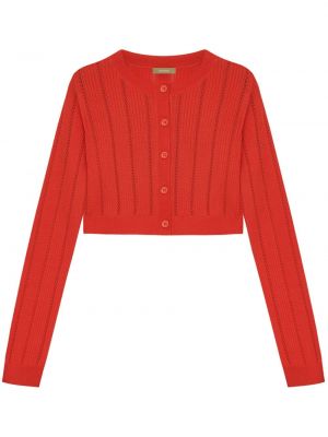 Cardigan en tricot ajouré 12 Storeez rouge