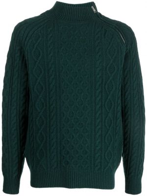 Volneni pulover iz kašmirja Ron Dorff zelena