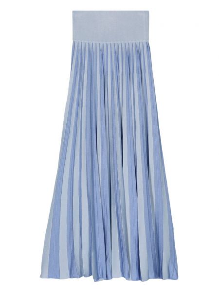 Spódnica midi plisowana Emporio Armani niebieska