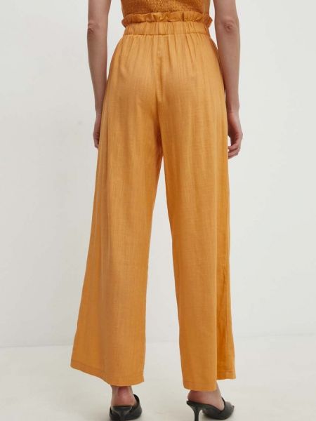 Pantaloni cu talie înaltă de in Answear Lab portocaliu