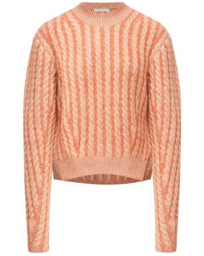 Шерстяной пуловер Chloé, оранжевый