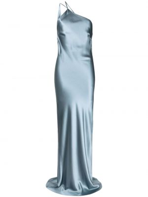 Svilena večerna obleka Michelle Mason modra