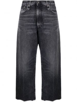 Luźne jeansy z wysoką talią klasyczne R13 - сzarny