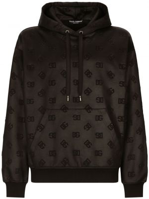 Kapučdžemperis džersija Dolce & Gabbana melns