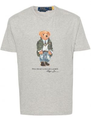 T-shirt mit stickerei mit stickerei mit stickerei Polo Ralph Lauren grau