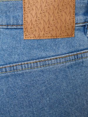 Bavlnené bootcut džínsy s nízkym pásom Magda Butrym modrá