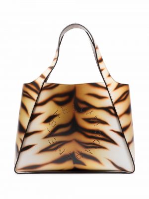 Shopper handtasche mit print mit tiger streifen Stella Mccartney