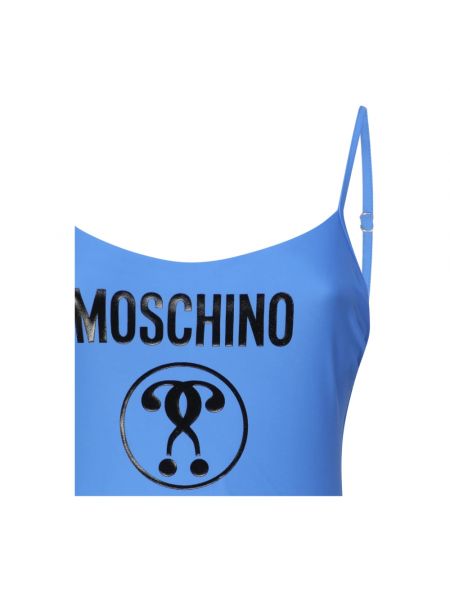 Stroj kąpielowy jednoczęściowy Moschino niebieski