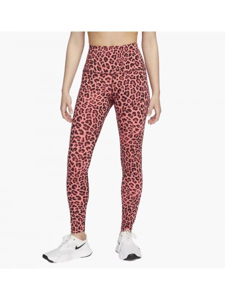 Леопардовые леггинсы Nike розовые