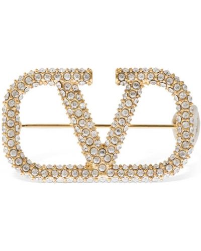 Broszka z kryształkami Valentino Garavani złota