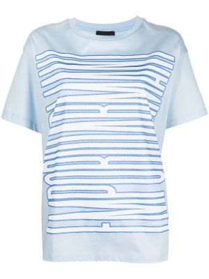 Camiseta con estampado Emporio Armani azul