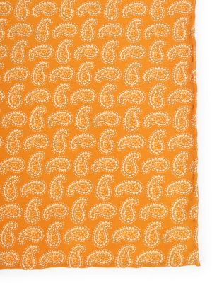 Шелковый платок Brioni оранжевый