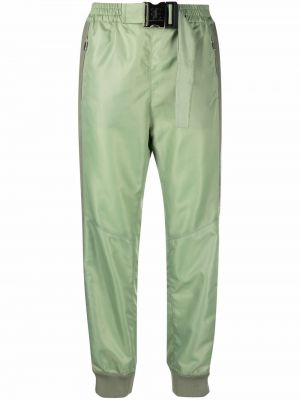 Pantalones rectos con bordado Ermanno Scervino verde