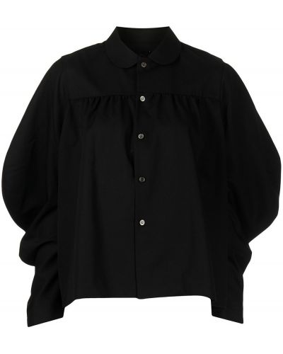 Camisa con volantes oversized Comme Des Garçons Tricot negro
