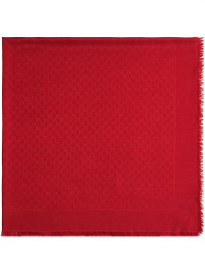 Bufanda de tejido jacquard Gucci rojo
