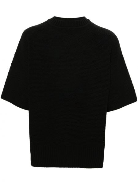 Tricou tricotate Homme Plisse Issey Miyake negru
