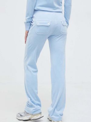 Velurové sportovní kalhoty Juicy Couture modré