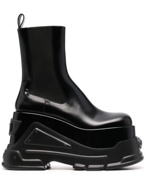 Členkové topánky na platforme Versace čierna