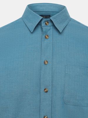 Джинсовая рубашка Alessandro Manzoni Denim голубая