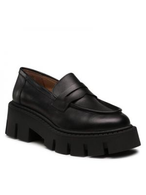 Pantofi loafer din piele Badura negru
