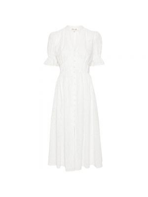 Biała sukienka midi Diane Von Furstenberg