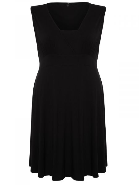 Πλεκτή φόρεμα από ζέρσεϋ Trendyol μαύρο