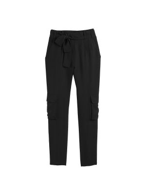 Pantalones de lino lyocell con bolsillos La Redoute Collections negro