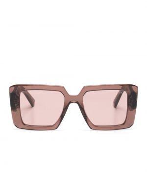 Slnečné okuliare s potlačou Prada Eyewear hnedá
