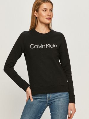 Pamut melegítő felső Calvin Klein fekete