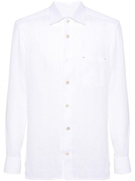 Lanena košulja Kiton bijela