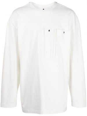 T-shirt en coton avec manches longues Oamc blanc