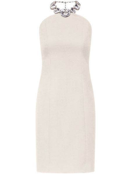 Κοκτέιλ φόρεμα με πετραδάκια Area λευκό