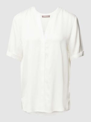 Bluzka z wiskozy z dekoltem w serek Christian Berg Woman Selection biała