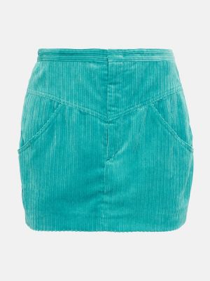 Mini spódniczka sztruksowa Isabel Marant niebieska