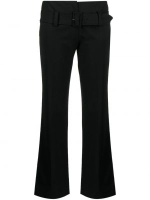 Kalhoty s nízkým pasem Miu Miu černé