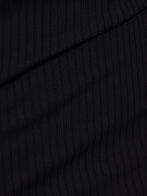 Sukienka midi bawełniana z dżerseju Helmut Lang czarna