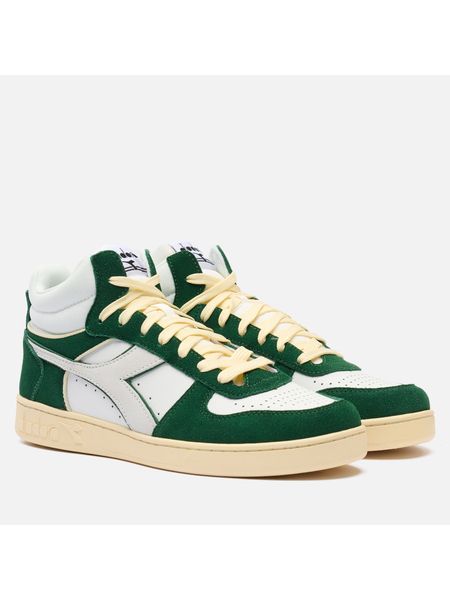 Кожаные замшевые кроссовки Diadora зеленые