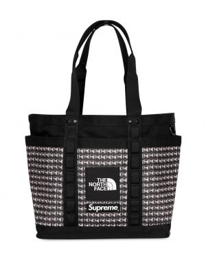 Τσάντα shopper με σχέδιο Supreme μαύρο