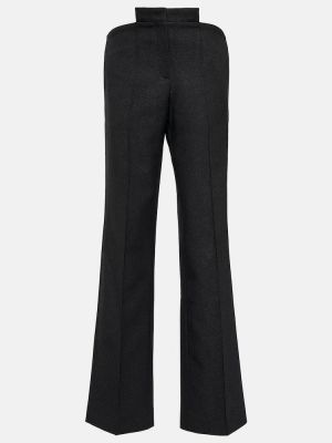 Džínové kalhoty s vysokým pasem z polyesteru Aya Muse - černá