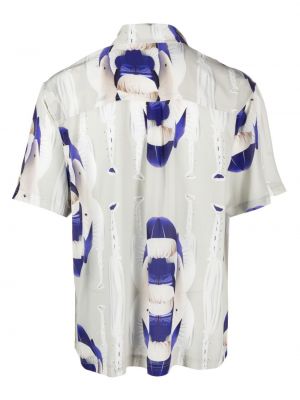 Krepová košile s potiskem s abstraktním vzorem Henrik Vibskov