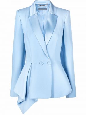 Plisserade asymmetrisk blazer Alberta Ferretti blå