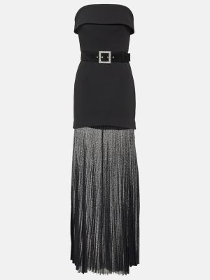 Tylové dlouhé šaty Rebecca Vallance čierna