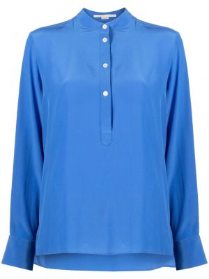 Копринена риза Stella Mccartney синьо