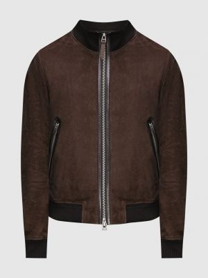Замшева шкіряна куртка Tom Ford коричнева