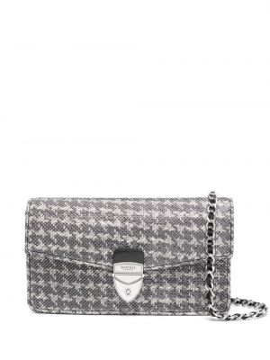 Leder clutch mit hahnentrittmuster Aspinal Of London