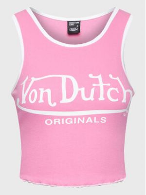 Slim fit top Von Dutch růžový