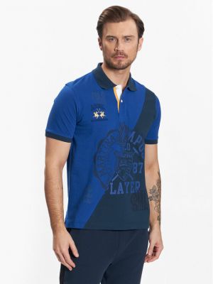 Polo majica La Martina modra