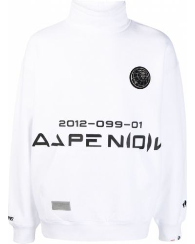 Bluza z nadrukiem Aape By A Bathing Ape biała